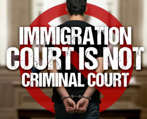 la corte de migración no es una corte criminal