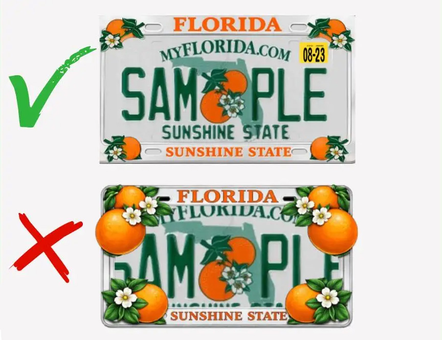 License Plate Frame good and bad