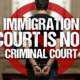 Immigration court is not criminal court